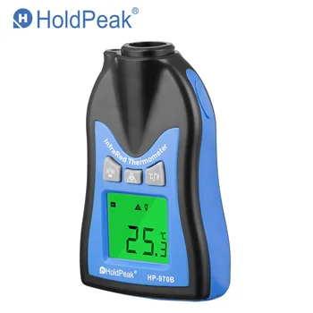 HoldPeak HP-970B Bærbare Ikke Kontakt Digital Infrarød Termometer Mini vejrstation Tester Laser Termometro Instrument Værktøjer