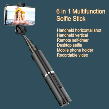 Bærbare Selfie Stick Stativ Bluetooth-Genopladelige Fjernbetjening Skjulte Telefon Holder Til SmartPhone Selfie Stick
