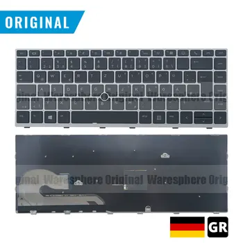 Nye Originale GR Baggrundsbelyst Tastatur til HP EliteBook 840 G5 med Musen Peger tyske Layout