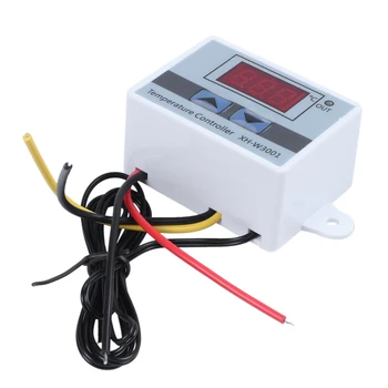 220V Digital LED Temperatur Controller 10A Termostat Kontrol Skifte Probe Ny