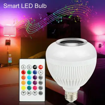 Nye RGB-12W Musik Spiller Lampens Lys Justerbare Fjernbetjening Bluetooth Højttaler LED-Pære Dæmpbar Magic Trådløse LED Pære E27