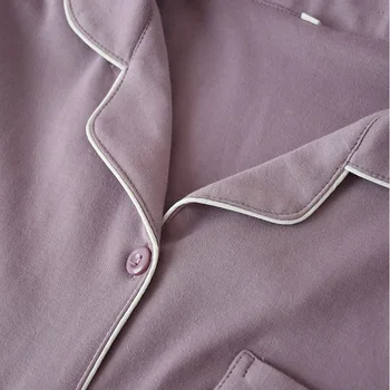 Bomuld Pyjamas, der Passer Kvinder, Mænd, To-delt Spring Lange Ærmer Homewear Sæt af Høj Kvalitet Par Nattøj Trøjer+Bukser Nighties