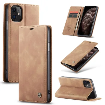 Luksus Læder Magnetisk Flip Phone Case For iPhone SE2020 11 12Pro Max 8 7 6 6s Plus Tegnebog Book Card Holder Stand Dække Funda