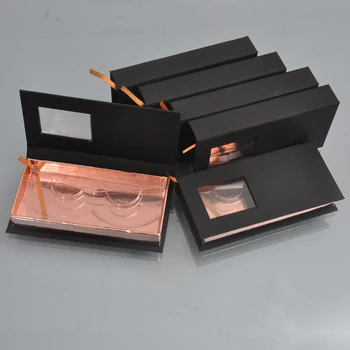Engros falske øjenvipper emballage lash kasser emballage brugerdefinerede eget logo til 10mm-25mm mink øjenvipper tilfælde bulk