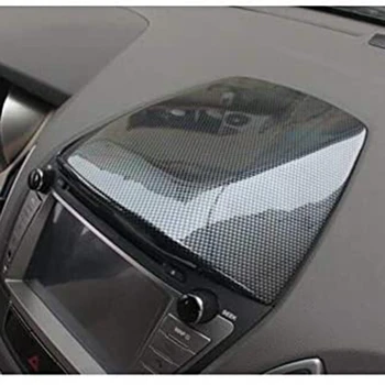 Carbon Fibre Style Bil Konsol Instrument, GPS-Navigation Øverste Dæksel Trim Styling til Hyundai IX35 2010-