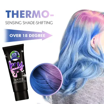 Thermochromic Farve Skiftende Spekulerer Dye Hair Dye Hair Fashion Creme Unisex DIY Hår Farve Voks Styling forsyninger ZGOOD