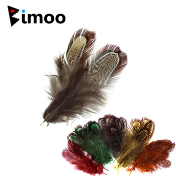 Bimoo 100pcs/pack fluebinding Agerhøne Fjer Caddis Fly Vinger Soft Hackle Våd Fluer Saltvand trekrog primære Materialer
