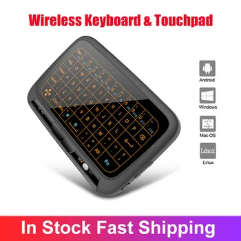 Mini 2,4 GHz Trådløse Tastatur Med Fuld skærm Touchpad Strømlinet Design Gaming Tastatur Til Stationær PC, Bærbar Gamer Tastatur