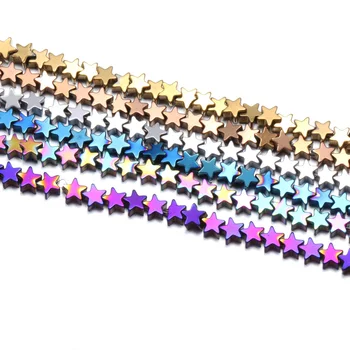 2020-Stjernede form Plating Obsidian Løse Perler blå Perle for Smykker Halskæde og Armbånd Tilbehør Størrelsen 4x4mm 6x6mm 8x8mm