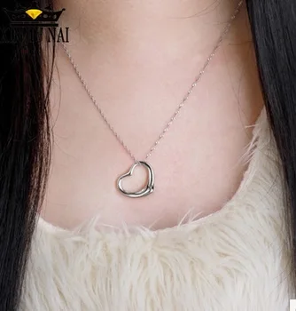 Nye 925 Sterling Sølv Lucky Heart Halskæde I Klassisk Charmerende Skønhed Vedhæng Underkonto Vedhæng