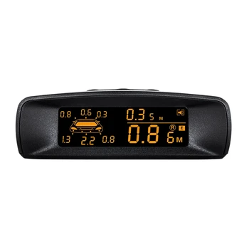 Bil LCD-Parkering Sensor Kit, Synlige Fuld Digital Afstand Displayet Vende Radar med 6 Sensorer, Passer til Alle Biler