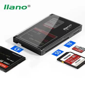 LLANO USB 3.0 Kortlæser 3 i 1 Kortlæser SD Micro SD-TF JF Compact Flash-Kort Adapter til Bærbar Multi Kortlæser USB 3.0