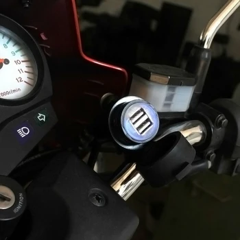 LYKAS Motorcykel Dual USB Port Oplader Adapter Vandtæt Hurtig Opladning 12v 5v Strømforsyning Stik Cykelstyr Motorcykel