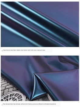 50 cm*150 cm glossy pu magic color highstrength bronzing stof ned jakke tøjet Diy syning designer polyester stof engros