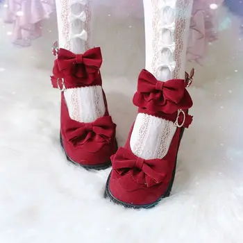 Lolita ' s nye platform bløde såler sko rund tå søde søde kawaii Mary Jane lille læder sko Cos Loli kvinders Japansk sko