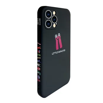 Søde Tegneserie Højre vinkel Design Bløde Flydende Silikone Phone Case for IPhone 11 12 Pro Max antal 12Mini X XS-XR 8 Plus Stødsikkert Dække