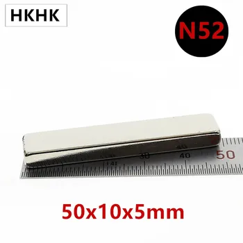 10/20PC N52 Neodym-Magnet 50*10*5 Stærke NdFeB Sjældne Jordarters magneter 50x10x5 mm Magneter til moto Tykkelse 5 mm tynd Strimmel magnet