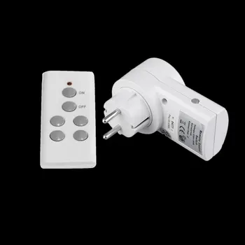 1 Wireless Remote Control Stikkontakt lyskontakten 1 Remote-Stik EU Stik Nyeste Høj Kvalitet