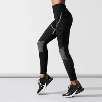 Casual Efteråret Style Damer Træning Trænings-Og Leggings Geometriske Udskrivning Polyester Sportstøj Leggings