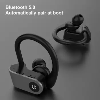 TWS Headset Genopladelige Trådløse Bluetooth-5.0 Dynamiske In-ear Hovedtelefoner Øre Loop Øretelefoner Trådløse Hovedtelefoner Med Mikrofon