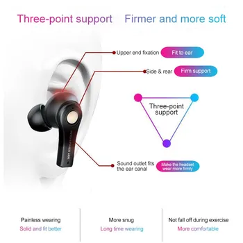 TWS Trådløse Hovedtelefon Bluetooth-5.0 Stereo Lyd Med en Mikrofon Vandtæt Mini Håndfri Headsets, Trådløse Hovedtelefoner Til Telefonen