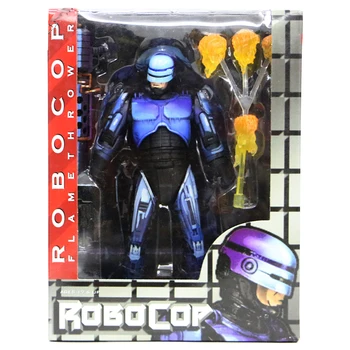 Robocop Figur NECA Robocop VS. Terminator Serie 2 Kamp Beskadiget Flammekaster Handling FigureCollectable Model Toy 18cm