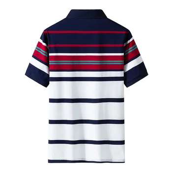 2020 Polo Shirt, Mænds Åndbar Bomuld Stripe Afslappet Daglige kortærmet skjorte Toppe Tee Mænd Tøj camisas polos para hombre