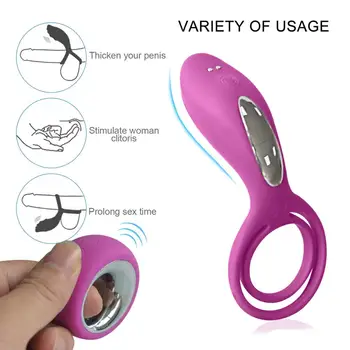 Vibrerende penisring Forsinket Sædafgang, Penis Ring med Vibrator Par Legetøj Kvindelige Klitoris Stimulation med Fjernbetjening