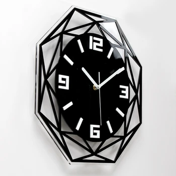 Kreative lyd fra Moderne Design Large Wall Clock Ure til Hjem, Køkken, Stue Indretning batteridrevet Tavs