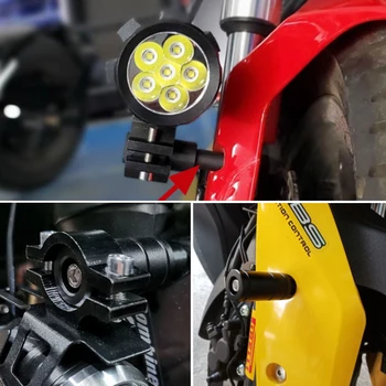 Aluminium legering motorcykel beslag LED moto forlygte tågelys udvidelse monteringsbeslag sports cykel baglygte-montering pole