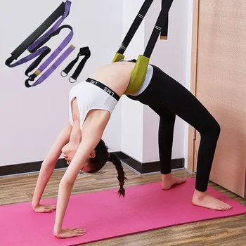 Yoga Strap Motion Fitness Bælte Døren Fleksibilitet Strække Benene Båre Rem til Yoga, Pilates, Ballet og Modstand Trænings-og Bands