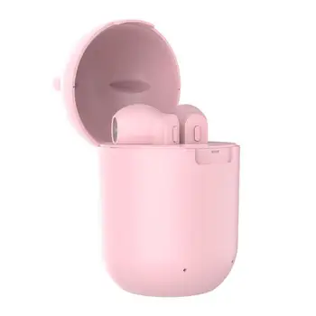 Pink Sød Kat TWS Bluetooth Wireless Earhead Med Mic Stereo Øretelefoner Enkelt binaural mode Hovedtelefoner