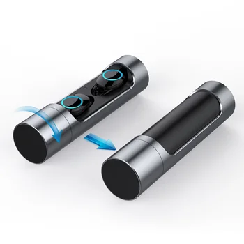 Binaural stereo Smart Bluetooth 5.0 øretelefoner ørepropper ørepropper touch støjreduktion luftfart aluminium legering opladning max Siri