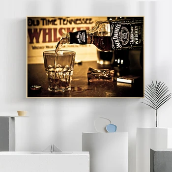 Whisky Drikkevarer Væg Plakater Udskriver Og Moderne Lærred Kunst Malerier Print Bar Dekorative Billeder Til Restaurant