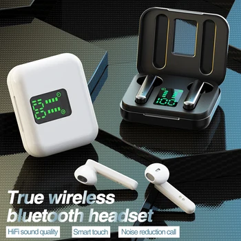 TWS Trådløse Bluetooth-Hovedtelefoner Touch Kontrol-LED Display, Bluetooth 5.0 Gaming Headset Sport Vandtætte Høretelefoner, Earbuds