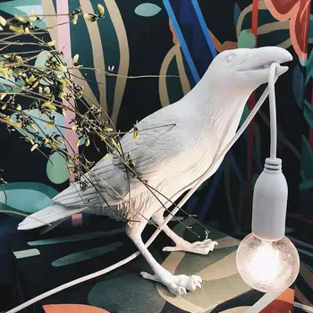 Krage Fugl væglampe Sconce Luminaria Art Deco-Lampade Da Parete Heldig Raven Decoracion Casa Moderna Tabel Indendørs Belysning HOMHI