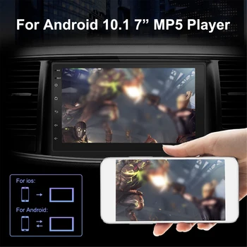 2 DIN Android 10.1 Bil Radio 7-tommer 60W GPS-Navigation Bil Multimedia-Afspiller, Bluetooth 4.0 USB-16G WiFi Touch Screen MP5 Afspiller