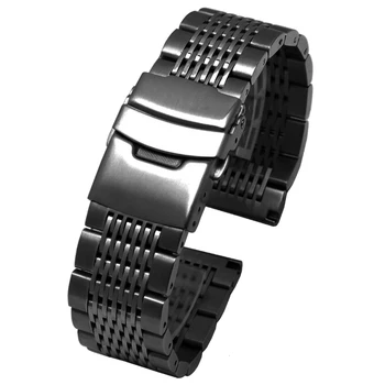 Høj kvalitet rustfrit stål Armbånd Til Samsung Gear S2/S3 Huawei watch2 pro GT2 Magic black 20mm 22mm luksus metal armbånd