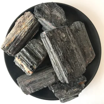 100g/pack Naturlig Sort Turmalin Krystal Smykkesten Samleobjekter Rå Rock Mineral Prøve Healing Sten Home Decor