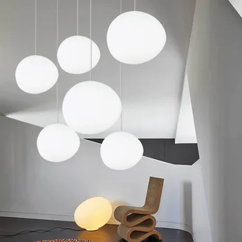 Nordisk Vedhæng Lys LED Pendel Lamper Rundt Globe Glas Hanglamp For at Spise Stue, Soveværelse, Køkken Suspension Armatur