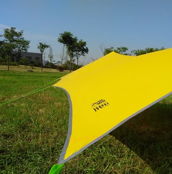 ASTA GEAR Let Udendørs Skylight Parasol og Regn-bevis Camping Baldakin Nye Ovenlys Camping 3.5*4 Sølv og Silicium