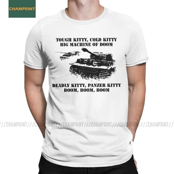 Kortærmet T-Shirt Tiger Tank Vuggevise Wehrmacht Bomuld t-Shirt Kort Ærme Rustning Afrika T-Shirt med Rund Krave Tøj Gave