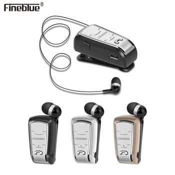 FineBlue FQ208 Trådløse Stereo-Bluetooth-Hovedtelefon Udtrækkelig Øretelefon Klip Håndfri Hovedtelefoner Med Micr til Smartphones