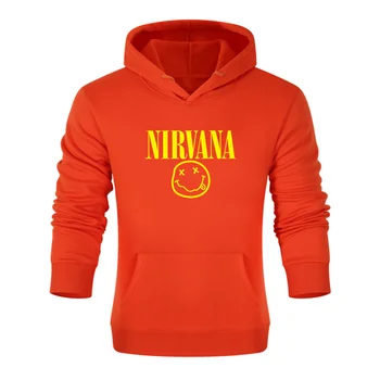 Ny Bomuld Street Fall Winter Sweatshirt Nirvana Hombre Rock Harajuku Print Pullover Hip Hop Tøj Med Lange Ærmer Pels