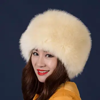 2019 Efterår Og Vinter Kvinder Hatte Dame Russiske Tyk, Blød Imiteret Fox Fur Hat, Pandebånd Vinter Earwarmer Ski Hat Kvindelige Hatte