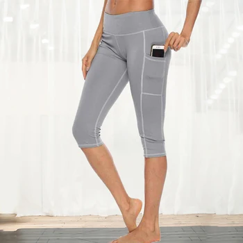 Sfit Workout Fitness Leggings Med Sidelomme Høj Talje, Der Kører Yoga Bukser Med Sportstøj Legging Sport Femme Bukser