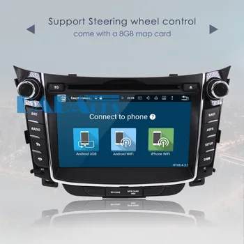 UK STOCK Android 8.0 7.1 Radio Bil DVD-afspiller GPS Navigation Styreenhed FM For Hyundai I30 Elantra GT 2012-2016 Mms-Lyd