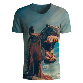 Cloudstyle 3D-Animalske Mænd T-Shirts, Den Køre Hest Mænd T Shirts Mænd Casual T-Shirts, Korte Ærmer Shirts Toppe Dropshipping