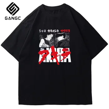 Mænd Japansk Anime T-Shirt Til Sommeren Afslappet Hip Hop Kortærmet Tshirt Tegnefilm Streetwear Vintage Harajuku Akira Synthwave T-Shirt