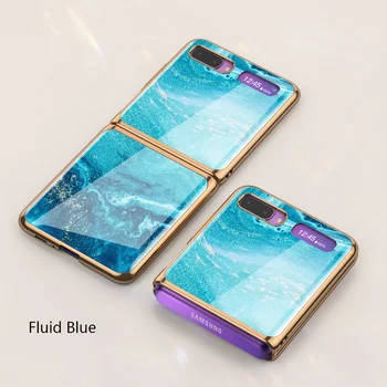 Luksus Nye Kreative Phone Case For Samsung Flip Super Tynd Top Og Bund Cover Til Samsung Galaxy Z-Flip Mode Anti Falde Funda